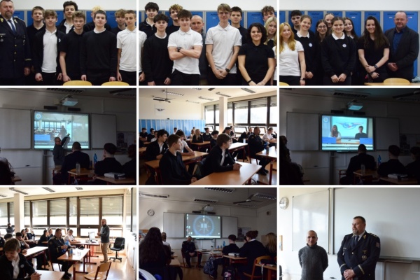 Ambasador z letecké služby navštívil třídu 1. C