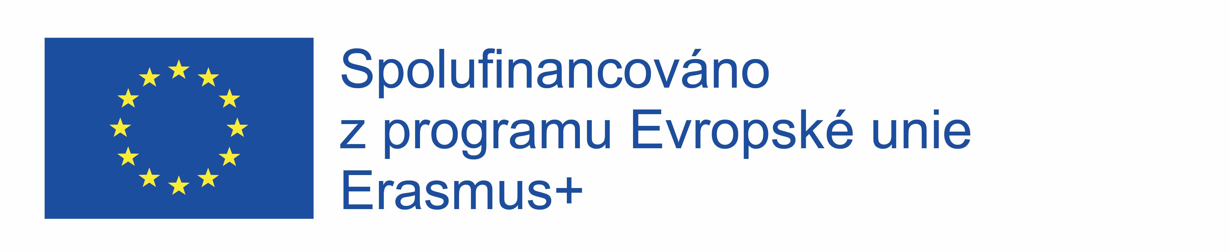 Logo Erasmus Spolufinancováno z EU logo vlevo zmenšené
